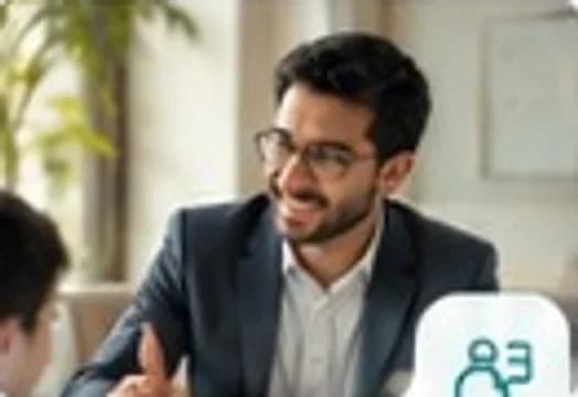 مستشار تعليمي يتحاور مع طالب