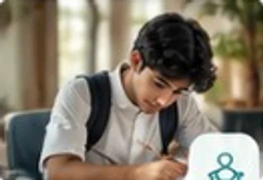 طالب يدوّن ملاحظاته أثناء الدراسة